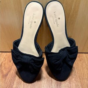 Kate Spade Black Bow Mules